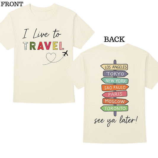 Travel BucketList Couple Tshirts - Custom Destination Tick Off
