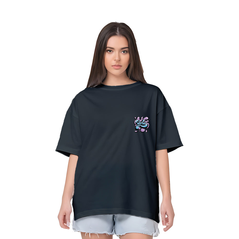 oversized print t shirt for women