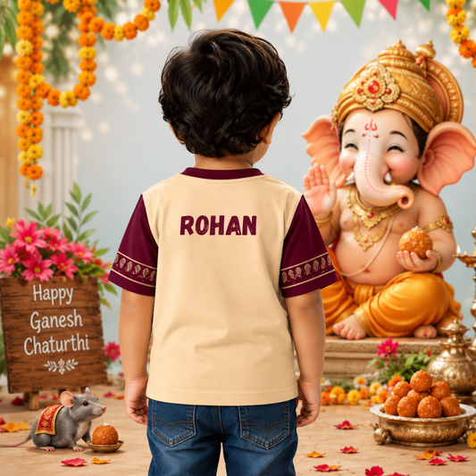 Kids Ganesh Chaturthi Jersey | Vinayagar Chaturthi Special Kids Jersey