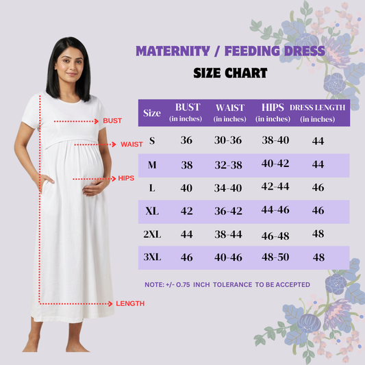 Cotton Maternity Feeding Nighty for Women | Pregnancy & Postpartum Wear