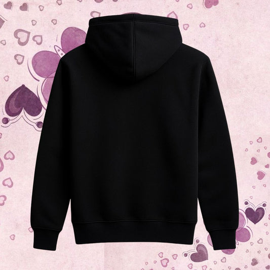 Unbothered Printed Black Hoodie | Trendy Winter Outfit for Kids