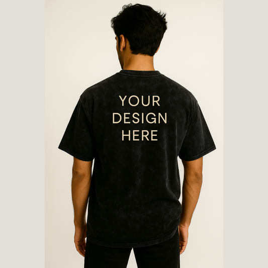 Vintage Faded Black Customised Oversized Tshirts