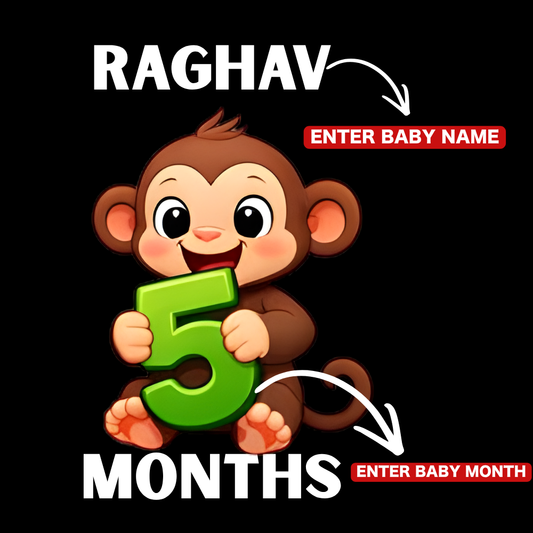 5 Month Baby Milestone Romper | Cute Infant Monthly Outfit