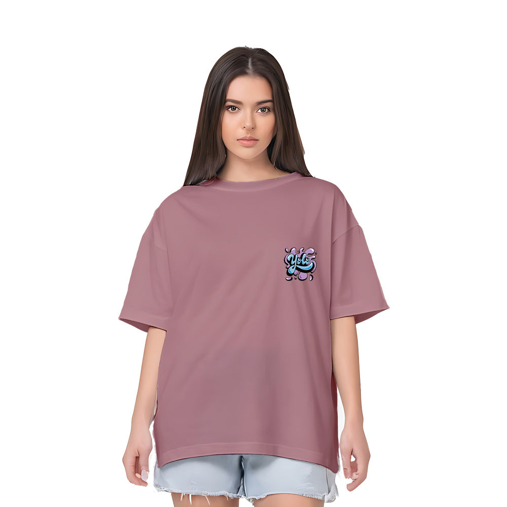 oversized print t shirt for women