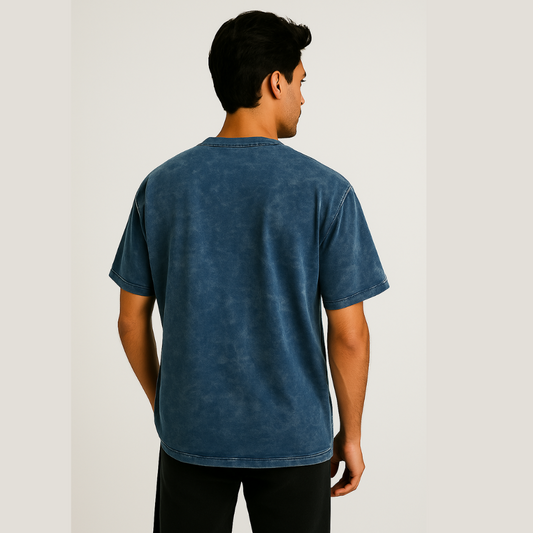 Urban Wash Oversized Tee – Vintage Indigo Blue