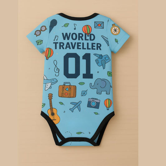 World Traveller Baby Romper Jersey – Newborn and Infant Bodysuit