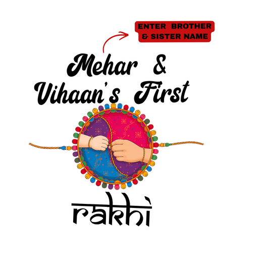 Personalized Rakhi Gift Set T-Shirt & Romper
