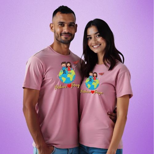 Couple T Shirts Valentine Love – Heart Print Matching Tees