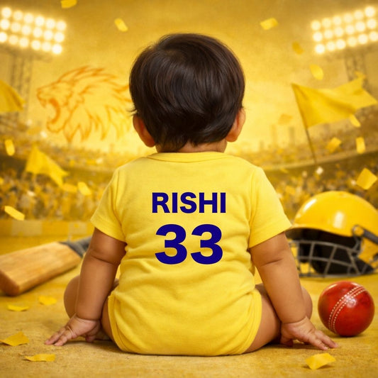 Chennai Super Kings Baby Onesie – CSK IPL Cricket Fan Romper