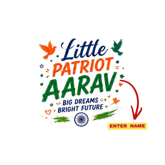 Personalized Tricolor Kids T-Shirt | Independence Day Outfit