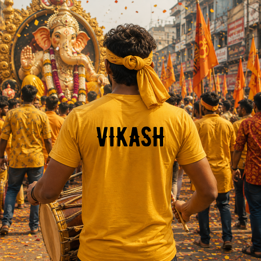 Bappa Squad Together We Rise T-Shirt for Men | Ganesh Chaturthi Group customized T-Shirt