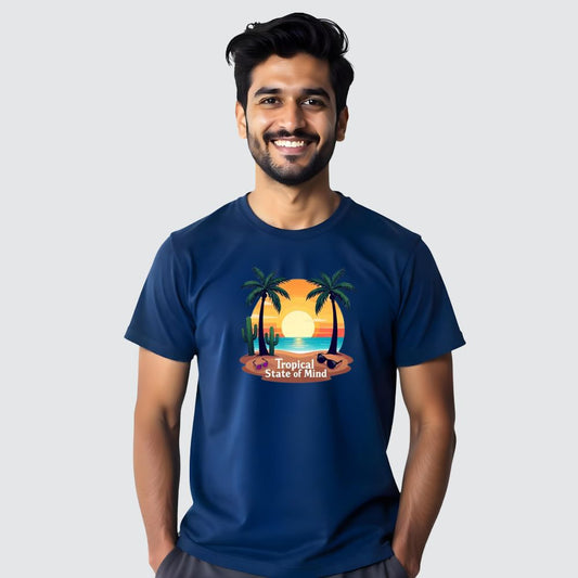 Tropical State Of Mind - Relaxed & Vibrant Men's Casual Tees