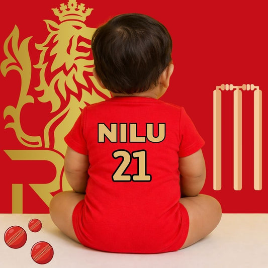 RCB Fan Romper for Kids - IPL Little rompers for little fans