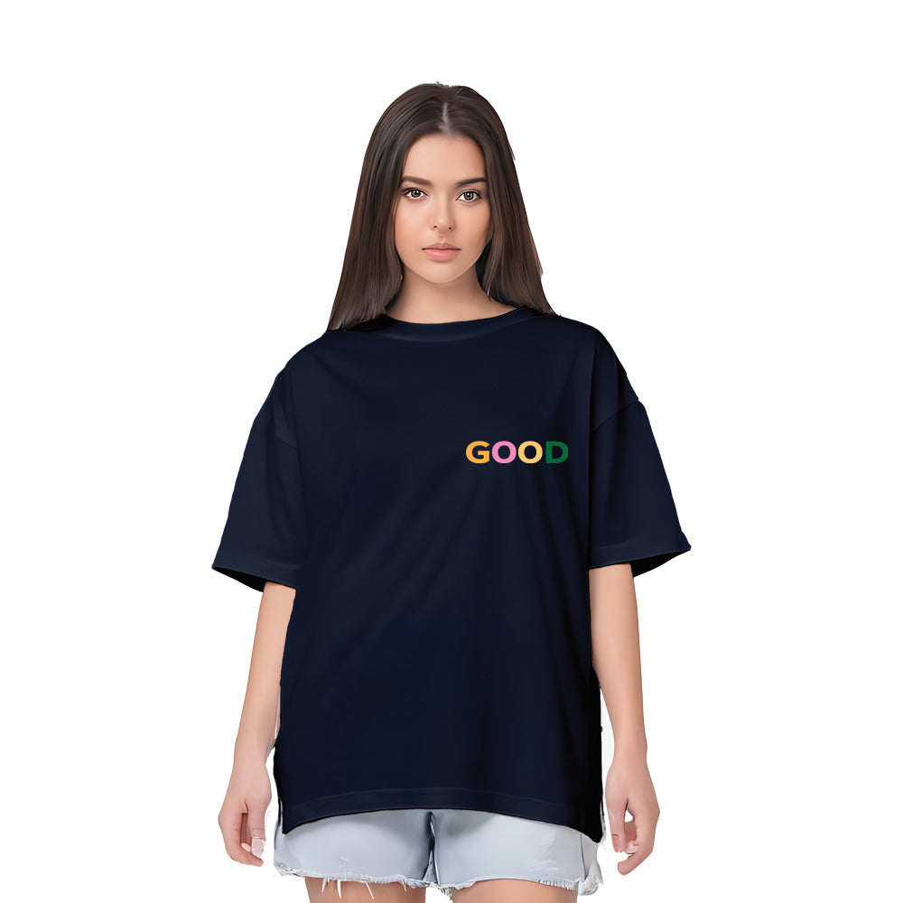 Oversized Good Print Women's T Shirt