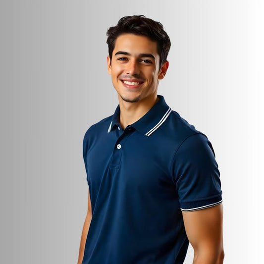 Double Tipped Collar Tshirts Men