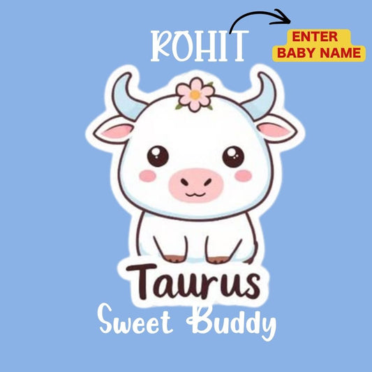 Little Taurus Sweet Buddy Personalized Baby Romper