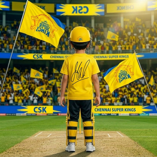 CSK IPL Cricket Fan T-Shirt for Kids – Chennai Super Kings Yellow Tee