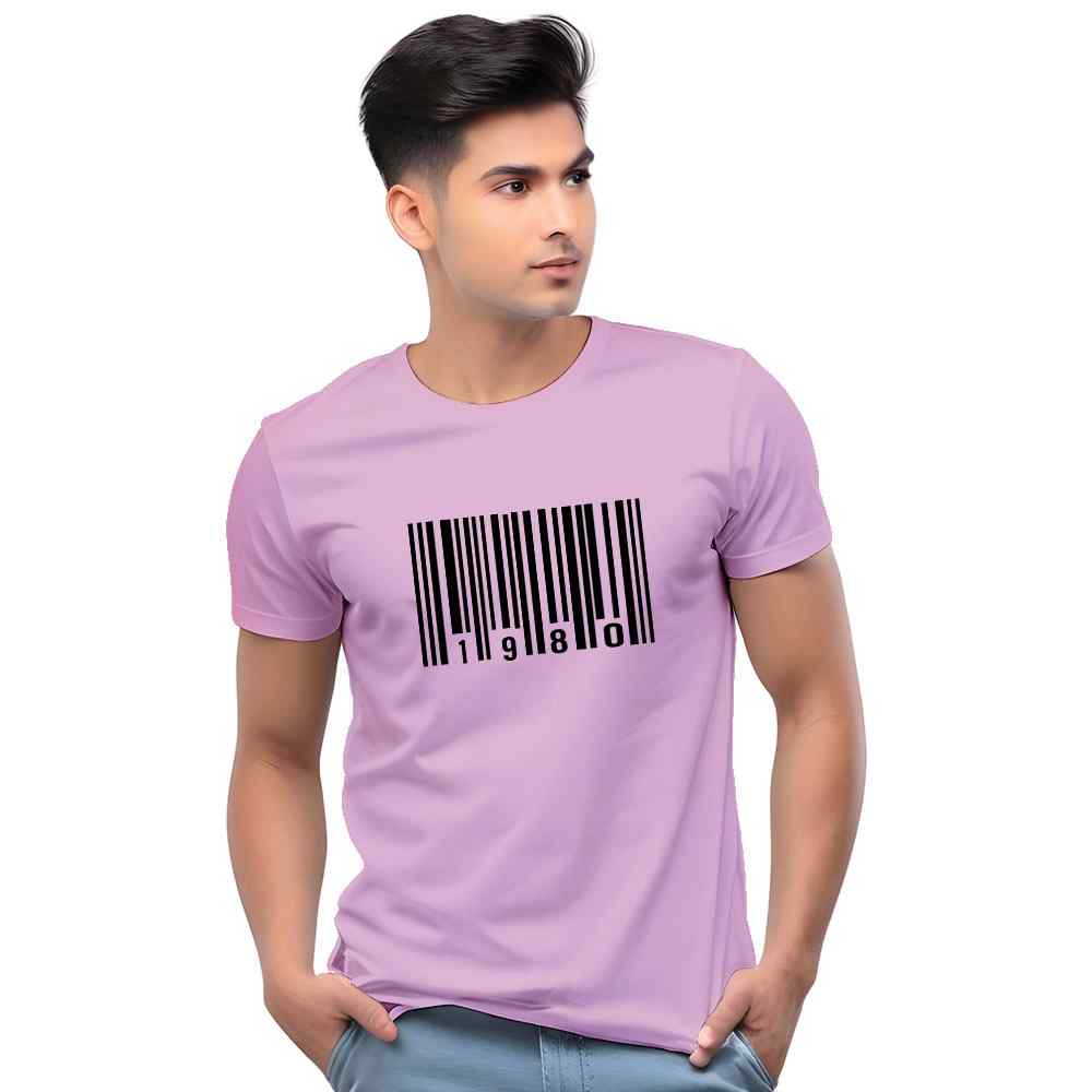 Barcode Year Customised Men Casual Tshirt