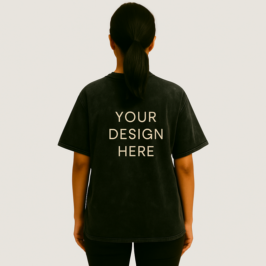 Vintage Faded Black Customised Oversized Tshirts