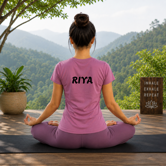 Minimalist Yoga T-Shirt – Aesthetic Cotton Meditation Tee for Yoga & Wellness Lifestyle