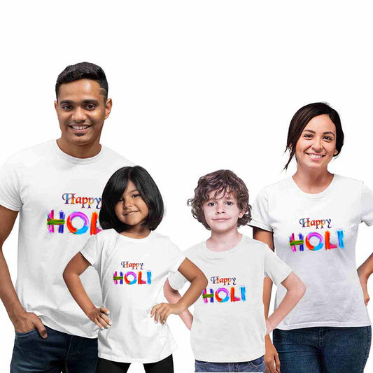 Matching Holi Tshirts for Family