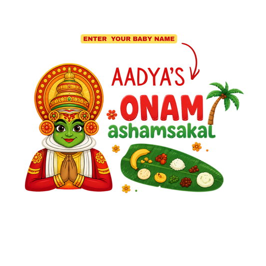 My First Happy Onam Romper | Premium Cotton Baby Wear