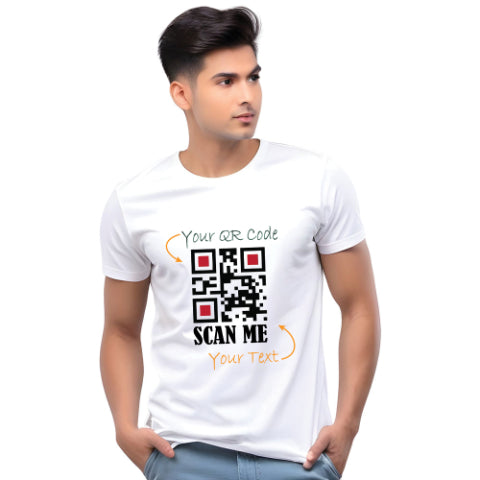 Customised QR Code Men Casual Tshirt