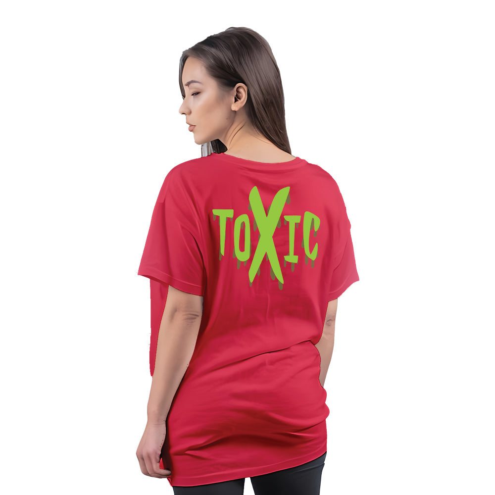 Oversized Toxic Print Women's T Shirt