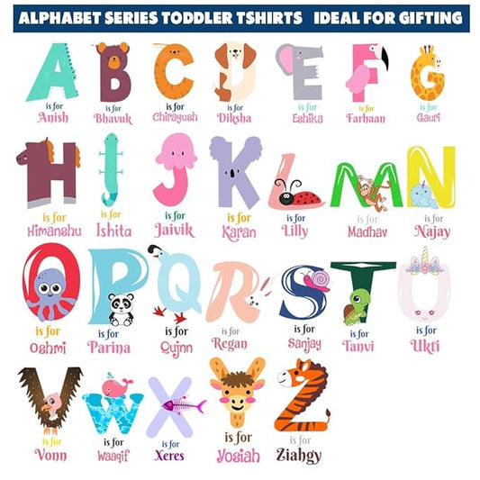 Alphabet E Customised T Shirt