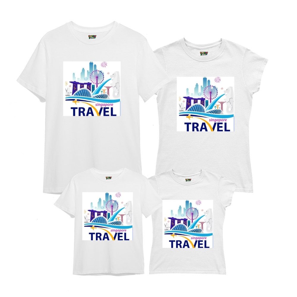 Singapore Travel Destination Matching Family Tshirts