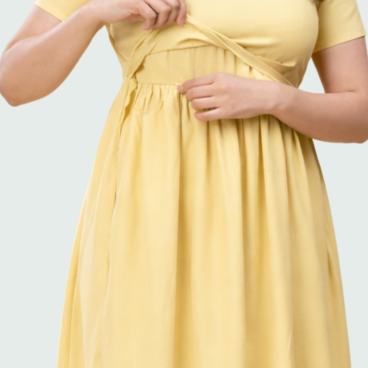 Pregnancy & Nursing T-Shirt Dress | Easy Feeding Access Maternity Wear