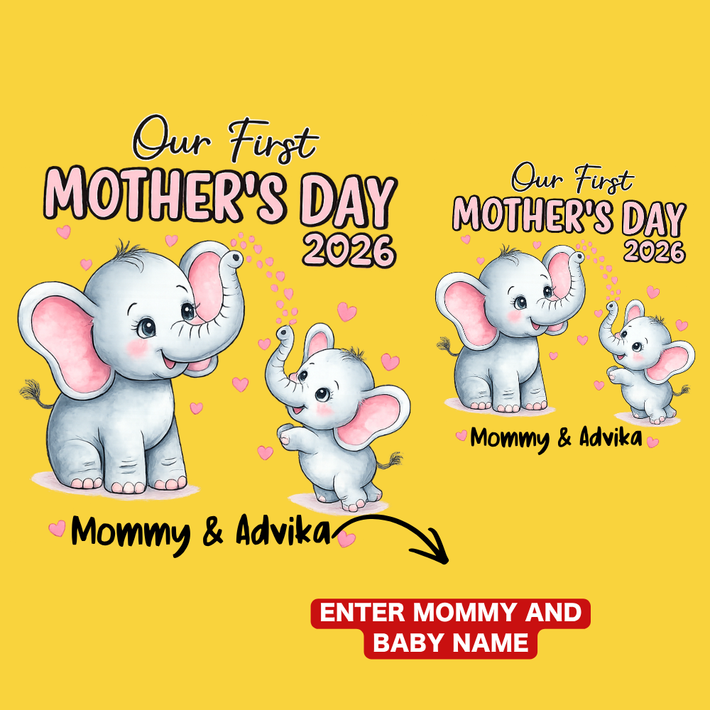 Our First Mother’s Day Matching T-Shirts & Rompers – Mom & Baby Set
