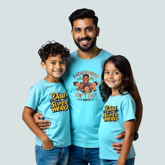 Dad - Aint no daddy like the one i got Matching Dad and Kids Combo Tshirts