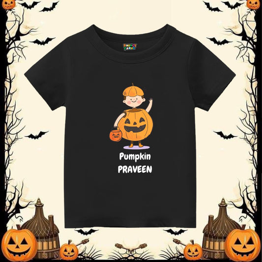 Pumpkin Print Kids' Halloween T-shirt - Cute Pumpkin Costume Tee