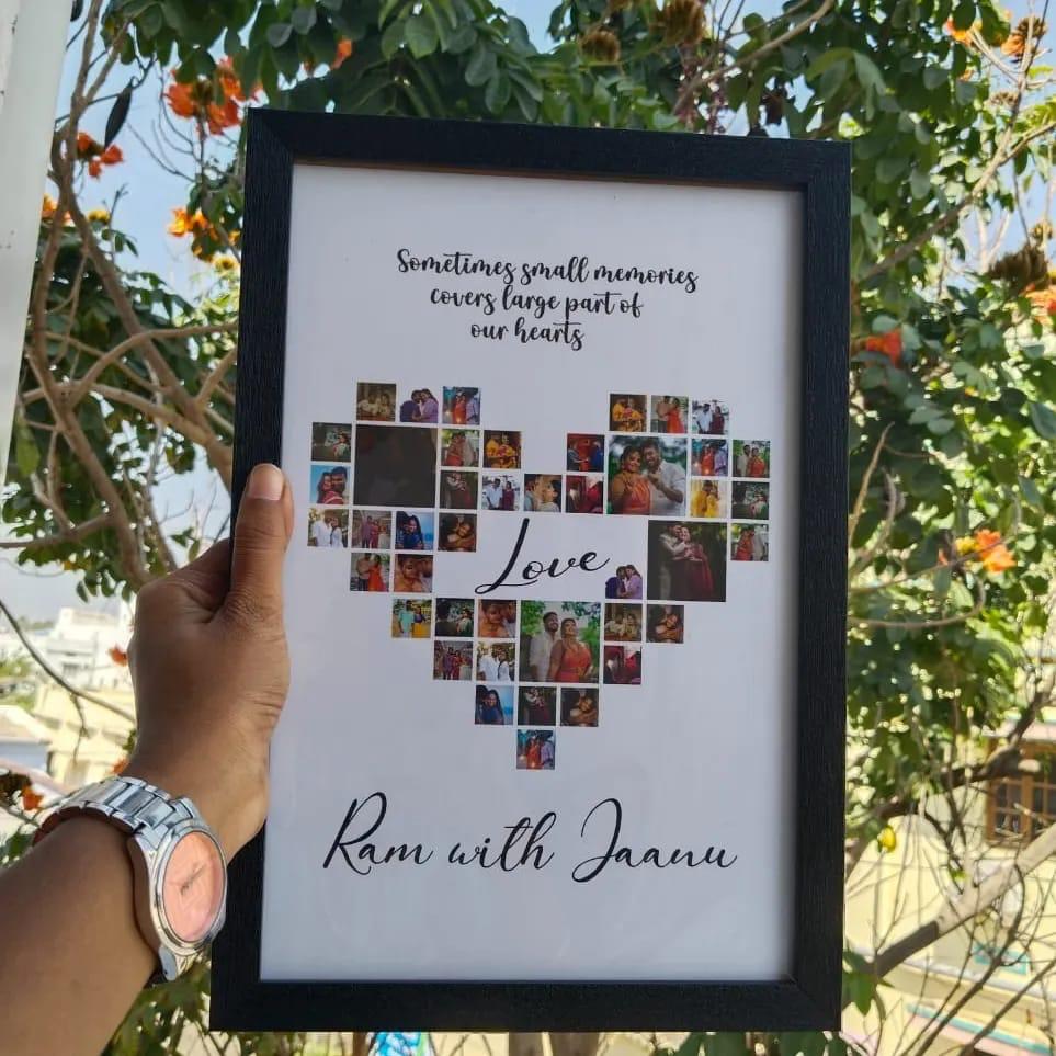 Heart-Shaped A4 Collage Frame - Express Your Love in Every Frame