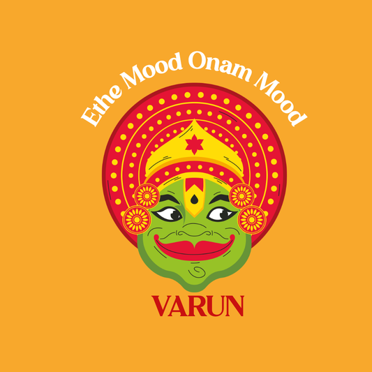 Personalized Onam Mood T-Shirt – Custom Name Kathakali Kerala Festival Tee
