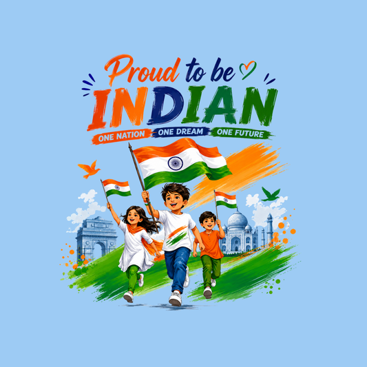 Children's Independence Day Indian Flag T-Shirt