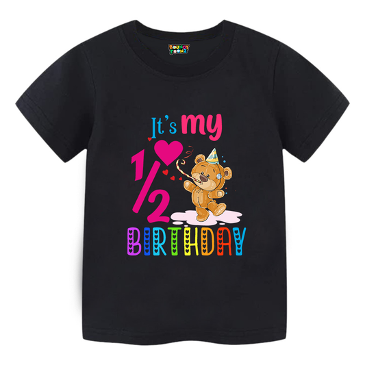Teddy Half Birthday Tshirt/Onesie