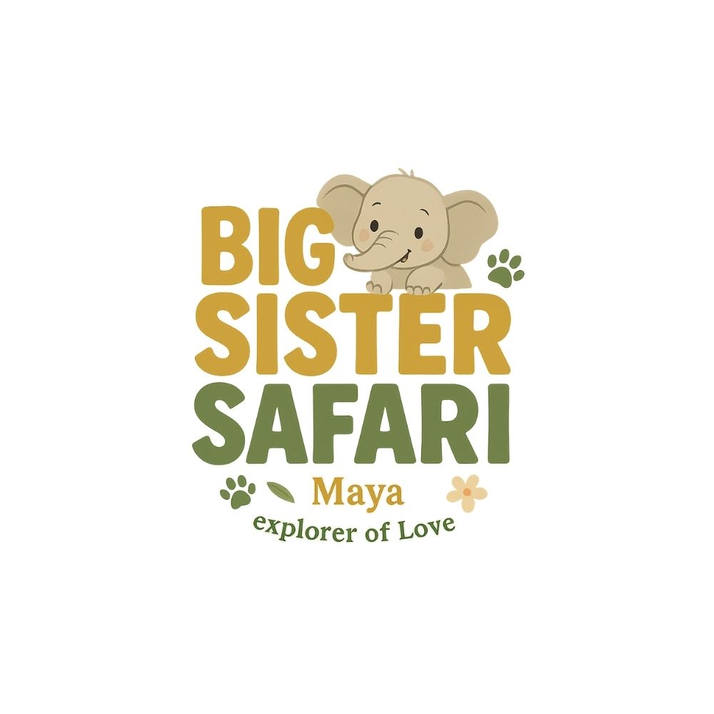 'Big Sister Safari' with an elephant illustration
