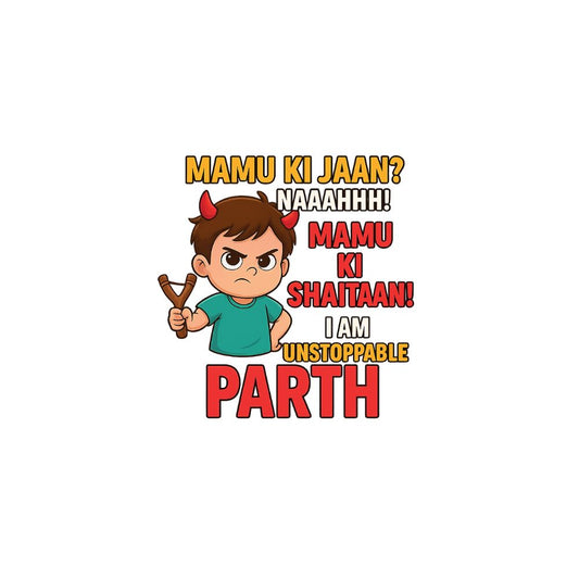 Boy Cartoon character with Iam Unstoppable text