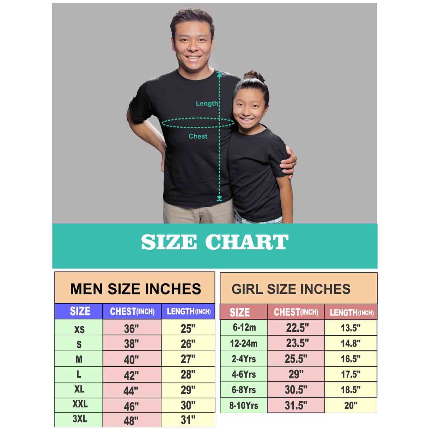 matching Dad and daughter t shirt