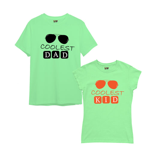 buy tshirt for Dad Kids half sleeve printed dress best outfit for outdoor photoshoot Custom image mint green