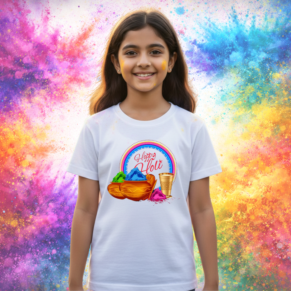 Holi Premium T-Shirt for Men Women Kids – Vibrant Edition