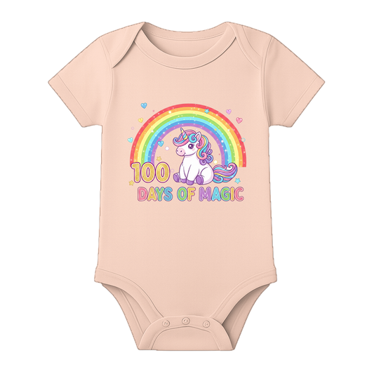 100 Days Celebration Onesie for Baby Boy India - BABY PEACH - 0 - 3 Months (Chest 18")