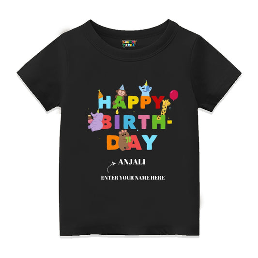 Happy Birthday Jungle Theme Kids Tshirts