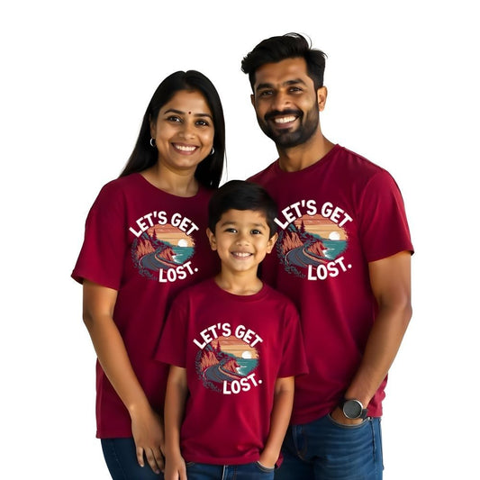 Family combo t shirts Maroon