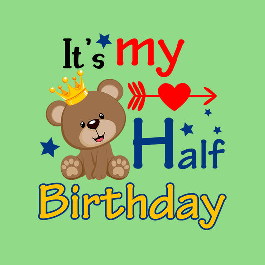Teddy Half Birthday Lion Tshirt and Onesie
