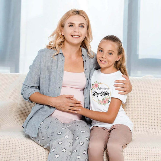 Buy promoted to big sister tshirt floral design