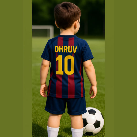 Mini Messy Sports Jersey Shorts Set for kids