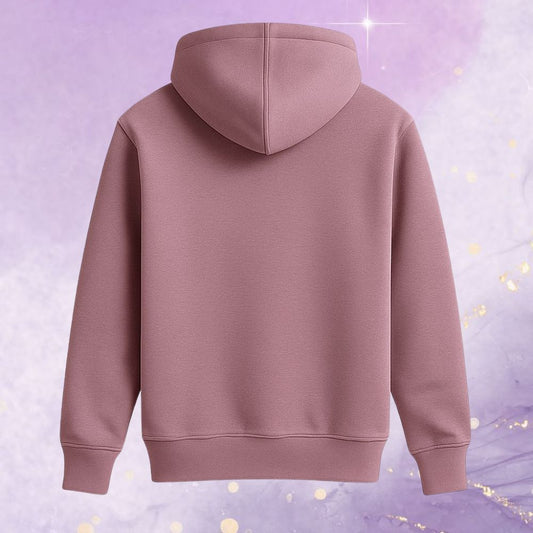 Plum Kids Hoodie with 'Stay Wild' graphic design back